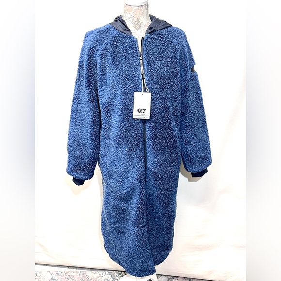 ALPHA TAURI  Blue Sherpa full‎ length zip jacket size S - Picture 2 of 16